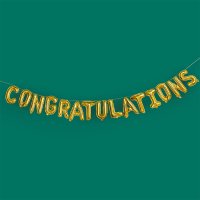 Gold 'Congratulations' 16" Foil Balloon Garland
