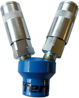 Twin Coupling 1/4" Female to 2 x Female Q/Release