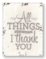 Distressed Wood Plaque/Thank You   (84524)