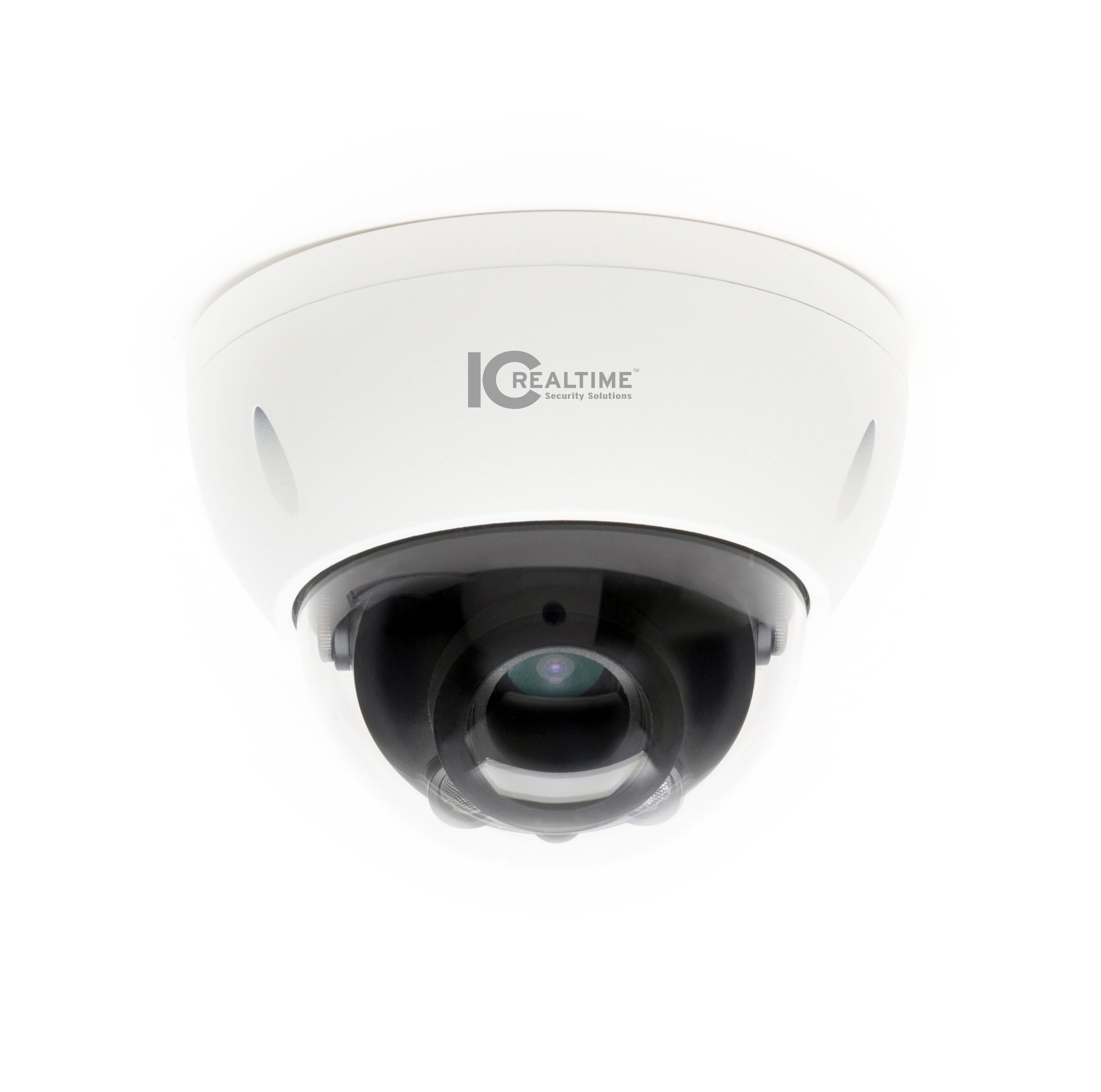IC Realtime 3MP IP H.265E 1.85mm Fixed Low Light IK10 Dome with Audio/Alarm I/O