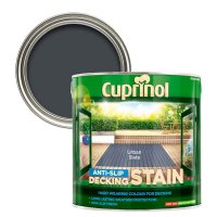 Cuprinol Anti-Slip Decking Stain Urban Slate Can & Swatch