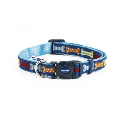 Ancol Nylon Blue Tartan Dog Lead 19mm x 1m