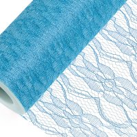 Lace Net On Roll Turquoise - 15cm x 10m