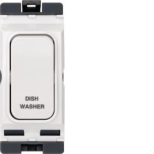 Hager Sollysta 20A DP Gridswitch "Dishwasher" White WMGSDP2/DW
