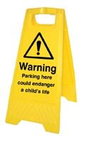 Parking here could endanger a child's life (free-standing floor