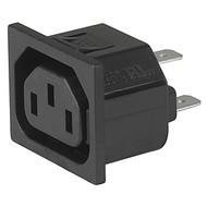 IEC Panel Outlet F Shuttered Snap in front mounting