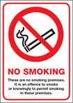 Scotland no smoking premises A4 rigid plastic