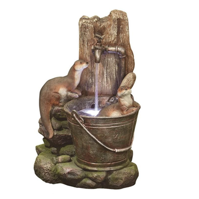 Kelkay Easy Fountain Playful Otters Water Feature - 56cm