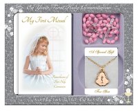 Communion Gift Set/Girl/Pink Rosary   (C5194)