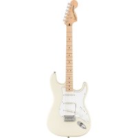Squier Affinity Series Stratocaster Olympic White with White Pickguard and Maple Fingerboard 