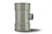 POLYPIPE BP422SG SOLVENT GREY BOSS PIPE DOUBLE SOCKET 110x40mm SOIL