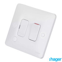 Hager Sollysta 13A FCU Switched with Flex Outlet WMSSU83FO