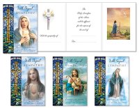 Mass Card/4 Designs/Double Fold/Silver Foil   (21907)