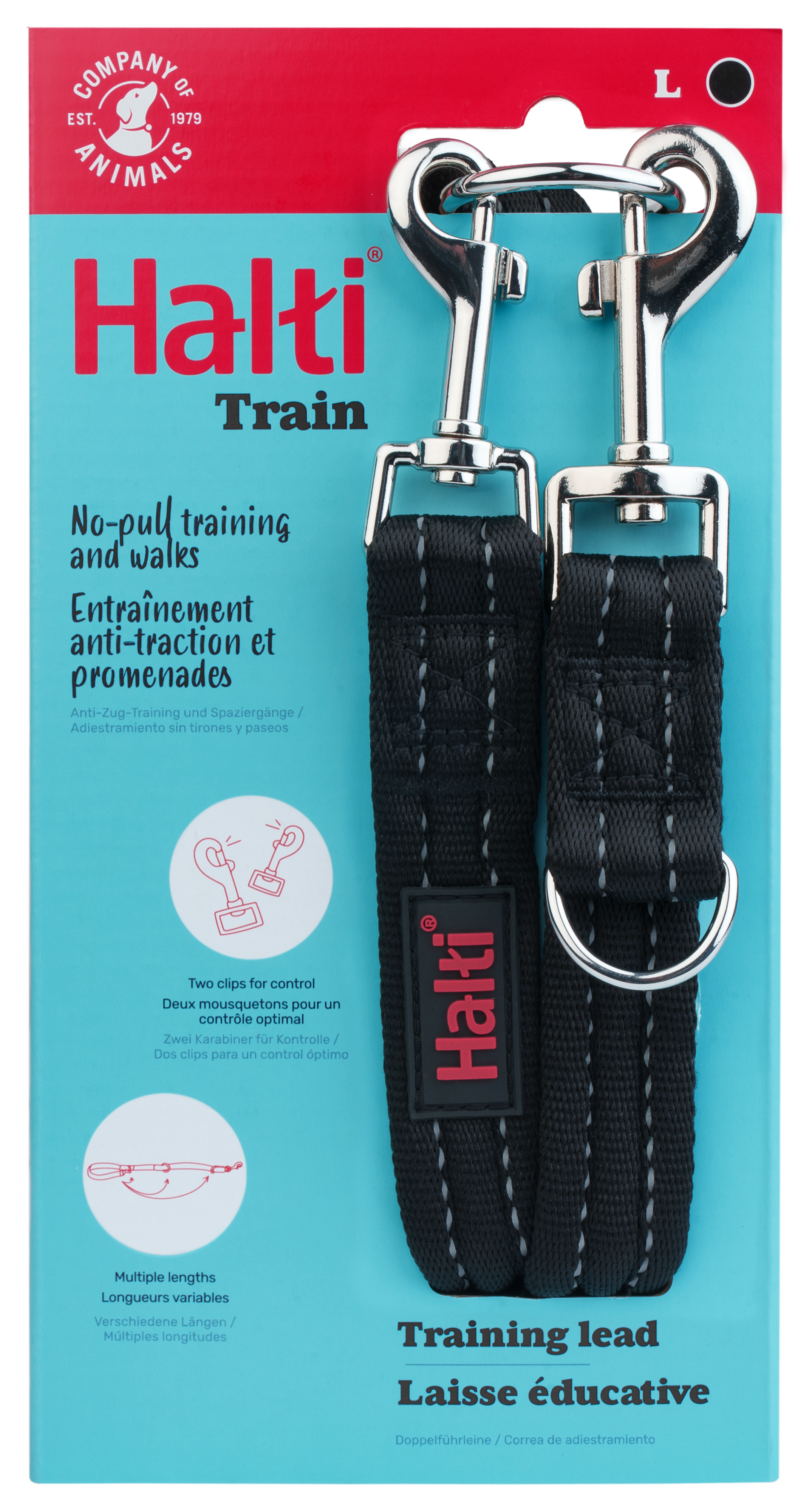 Company Of Animals Halti Training Lead Black Large 14330ZG1