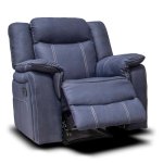  Argentina Fabric Recliner - Denim 1