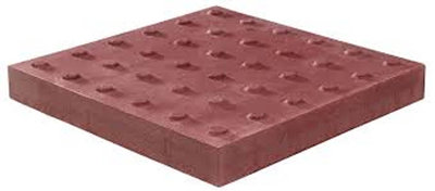 Eaton 400x400x50mm Red Tactile Paving Slab