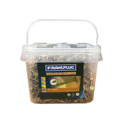 Rawlplug Tub Woodscrew 4.0 x 80 - 350 Pack