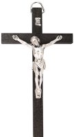 Wood Crucifix/Metal Corpus/5 Inch   (10304)