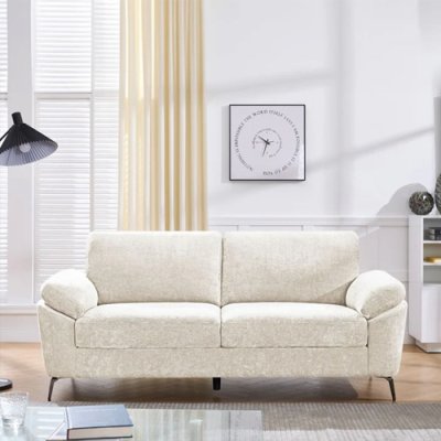 Tokyo 3 Seater Fixed Sofa - Cream 1