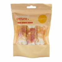 Second Nature Dog Treats 4in Whitehide Pressed Bone Wrapped in Chicken 6x3pk