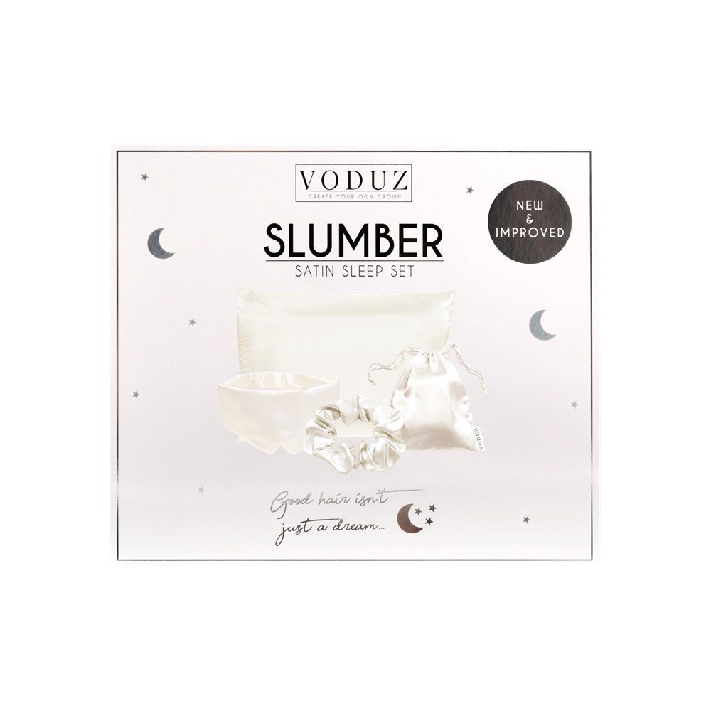 Voduz Slumber Satin White Sleep Set