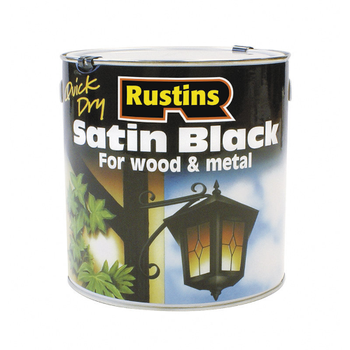 Rustins Quick Dry Satin Black - 1L