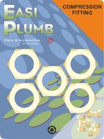 Easi Plumb 5 Pce No. 1/2" Brass Compression Nuts