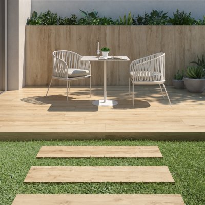Tippers Porcelain Paving Oakwood Light 1200mm x 300mm x 20mm