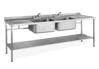 Double Bowl Sink 2400mm x 600mm x 900mm Double Drainer 500mm x 400mm x 300mm Bowls