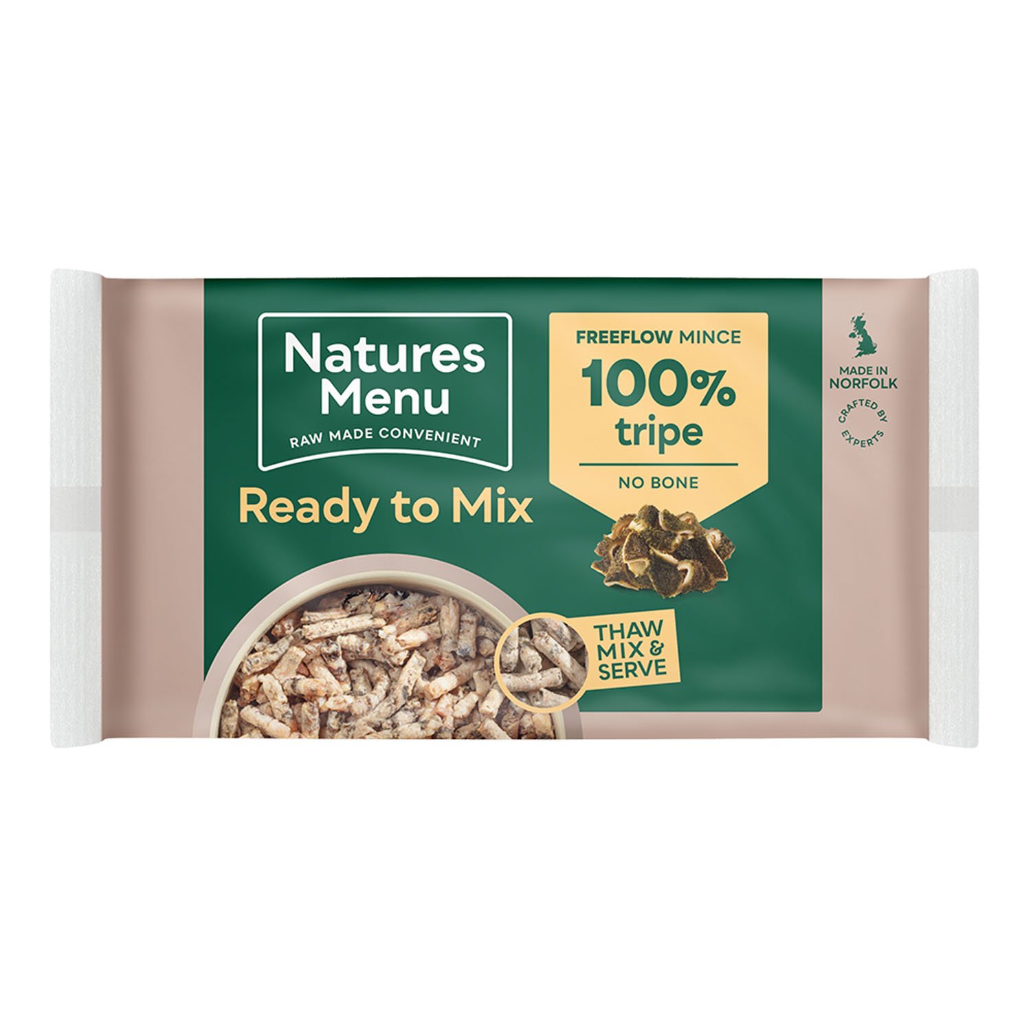 Natures Menu Frozen Adult Dog Ready to Mix Free Flow Tripe 2kg - 0149