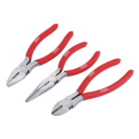 Draper Redline Pliers Set With PVC Dipped Handles, 160mm, 3pcs/Pack