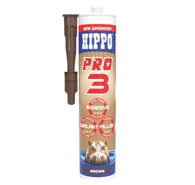 Hippo Pro 3 Filler/Sealant/Adhesive Brown 290ml