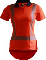 Caution Hi-Vis TTMC-W17 Short Sleeve Segmented Tape Womens Microfibre Polo