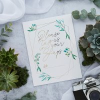 Geometric Greenery Instagram Signs - Pack of 2