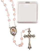 Communion Acrylic Rosary/Pink  (C62814)