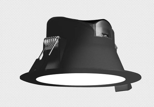 Evolec Lima 8W CCT IP44 PVC Downlight Black