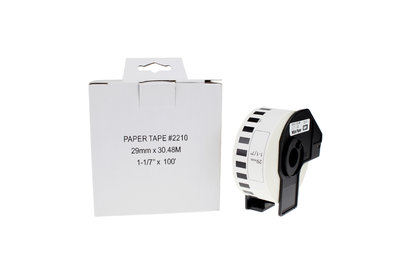 Compatible Brother DK22210 Black on White 29mm x 30.5m Pack of 10