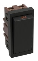 Lincoln 20 Amp Black Double Pole Module Insert - Plain