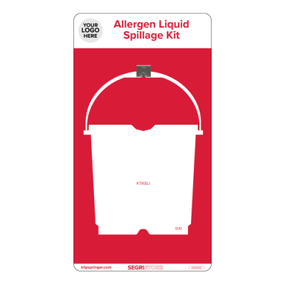 Allergen Spillage Liquids Kit Shadow Board, Red