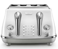 DELONGHI ICONA WHITE 4 SLICE TOASTER