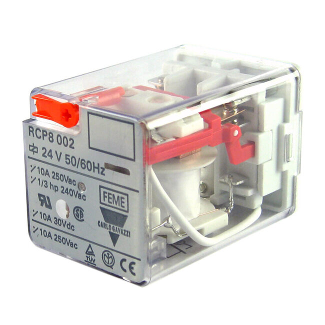 Carlo Gavazzi RCP800212VDC 2P 10 Amp 8Pin Relay 12VDC With Test/Flag