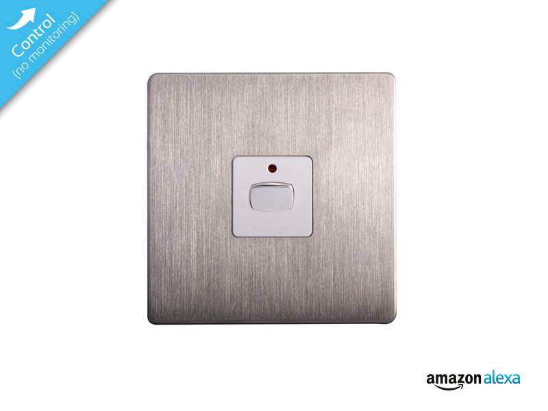 MiHome Smart Brushed Steel 1 Gang Dimmer