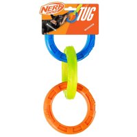 Nerf Dog TPR 3-Ring Tug 10.5in Blue/Green/Orange 1x2