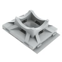 Adhesive Tie Mount Type 3 Tie Width 2.4mm - 4.8mm X 28.0mm X 28.0mm Nylon 6.6 Black