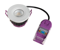 ULTIMUM EXPRESS 5/7 Dual Wattage IP65 Fire Rated Downlight CCT4 2 part connector white Trim