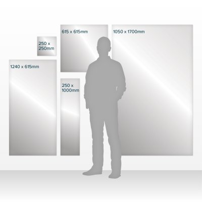 Shatterproof, Stainless Steel Mirror