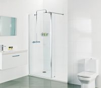 Tucker French 200mm Fixed Deflector Wet Room Panel - 10mm (Actual Width 226mm)