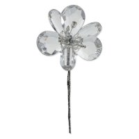 Large Crystal Daisy Clear/Sil Dia.40mm - Pack of 6