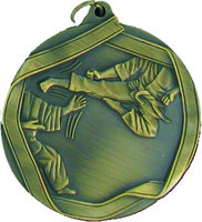 60mm Karate Medallion (Antique Gold)