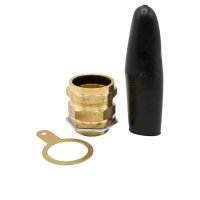 Wiska M50 Brass Cable Gland Kit With Brass Locknut And Black Shroud OD 45.0 - 52.0mm (Pack Of 1) CW5
